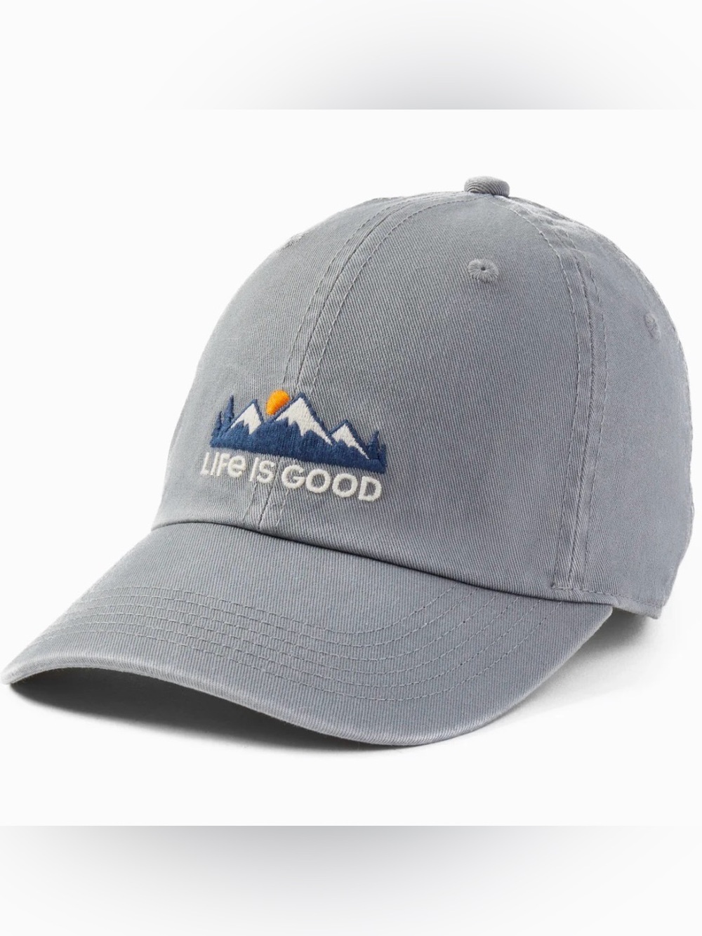 Adult Unisex Life Is Good Mountains Chill Cap - Gray